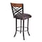 Armen Living Tahiti 30" Barstool in Auburn Bay finish with Brown Pu upholstery LCTA30BABR - alternate 4
